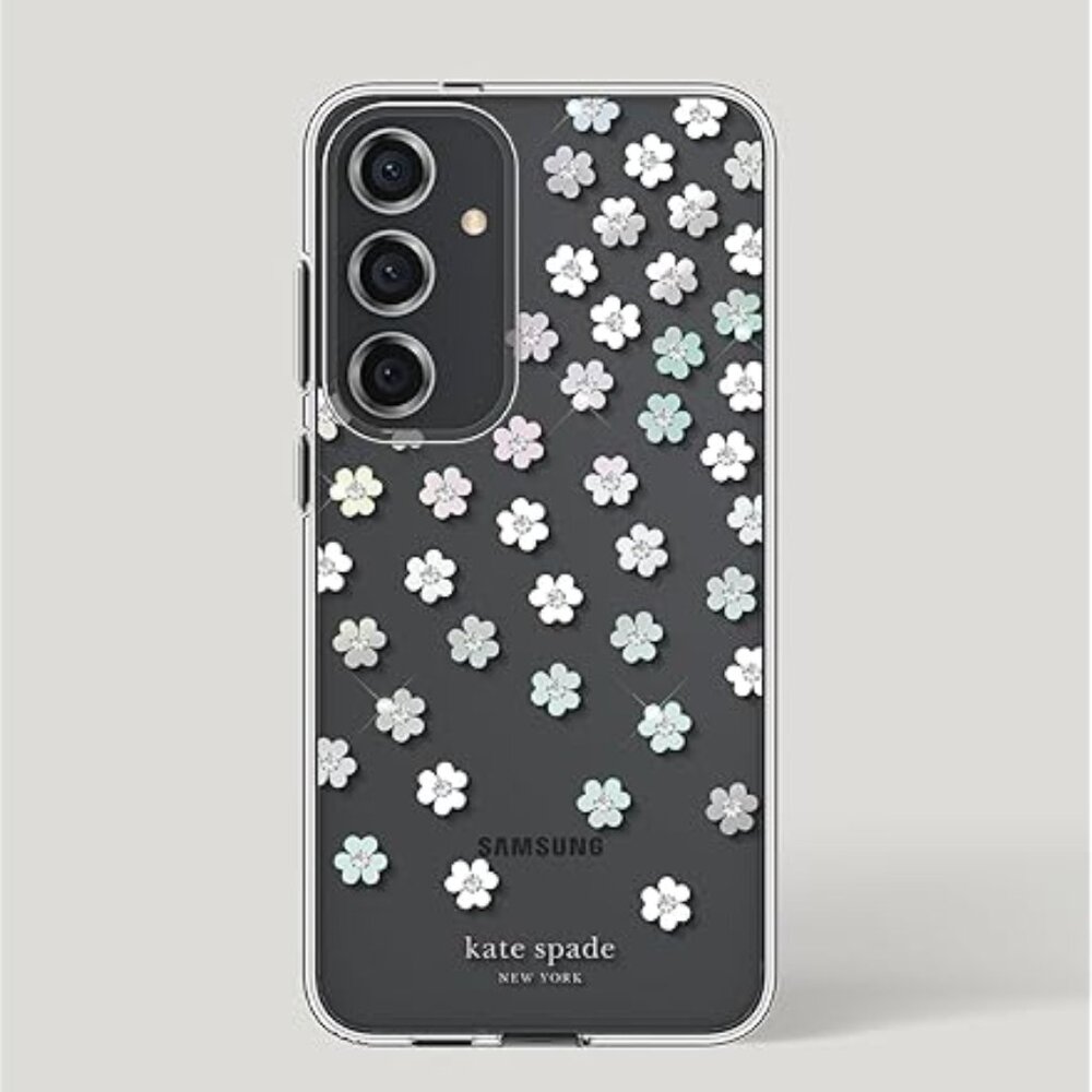 case-mate Clear Floral Glitter Phone Case with Iridescent Flowers